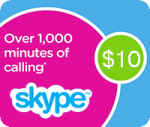 Skype Credit $10